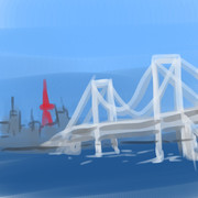 レインボーブリッジ ニコニコ静画 イラスト