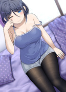 真面目なOL彼女の無防備な朝の姿