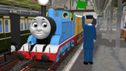 トーマス、ケロリン町駅を出発