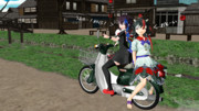 【東方バイクMMD】ぬえと正邪