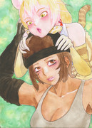 ゴリラとイエネコ