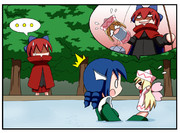 お寺の前のヤマビコさん　・３３日目