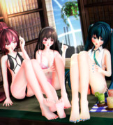 【今日のミクお姉さん】お姉さん達の のんびりおみあしぃ…♡