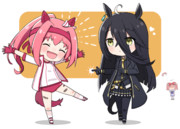 ウマソルジャーVごっこで遊ぶカフェウララ