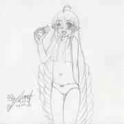 牛乳を飲むついなちゃん