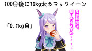 100日後に10kg太るマックイーン(0.1kg)