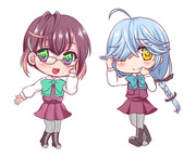 沖波・浜波ミニデフォルメ