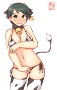 わんどろ牛柄ビキニもがみん