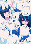もふもふのアザラシと戯れる夢落ちコンビ