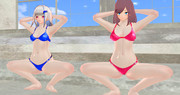 しっかりストレッチするふたり