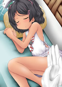 いつも眠そうなシロッコの健康状態が心配なので直腸検査する