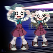 涼ちゃんと巻ちゃんの姉妹ビーム