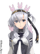 涼月と七駆うさぎ