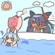 イカでタイを釣るヒシアマ姉さん