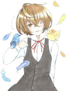 見習い執事ルークくんと小鳥の戯れ