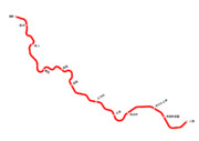 錦川清流線の路線図