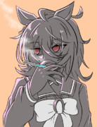 煙が出てる新薬を試しに飲んでみるタキオン