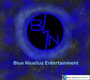 Blue Niuxlius Logo Flowed In Space