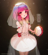 ウェディングドレスと対馬ちゃん。