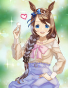 【ウマ娘絵】太陽の下で耳かきでも如何ですか？