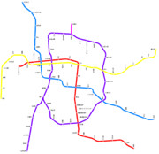 名古屋市営地下鉄の路線図