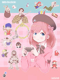 鈴原るるさんとゲームキャラ達。