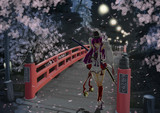 祇園橋と小山芳姫さん