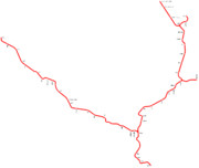 神戸電鉄の路線図