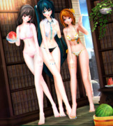 【今日のミクお姉さん】夏のお姉さん達の おみあし重ねて…♡