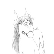 ドーベルマンのコスプレをするウマ娘のメジロドーベルさんの脳死イラスト