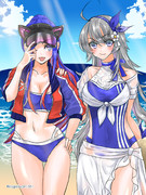 ダコタとワシントン水着