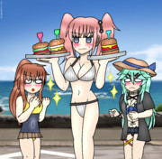 アトランタバーガーにつられる山風と文月