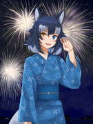花火とタイリクオオカミさん