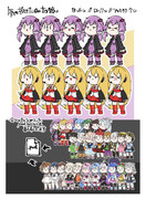 気の抜けた結月ゆかり&弦巻マキ立ち絵(PSDToolKit対応)