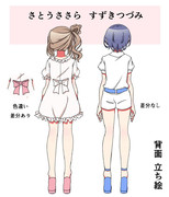 【立ち絵】背面 さとうささら＆すずきつづみ