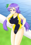 競泳水着の弁々ちゃん