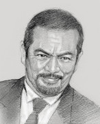 追悼似顔絵：千葉真一さん