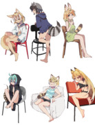 けもフレ椅子と足裏盛り