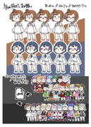 気の抜けたさとうささら&すずきつづみ立ち絵(PSDToolKit対応)