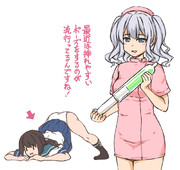 修復剤でケアをする鹿島さん