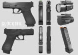 3Dモデル　Glock19X