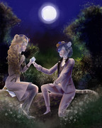 今宵、君が頬落つる月の雫を拭おう