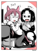 猫化したまま出社した小林さんを餌付けするエルマ