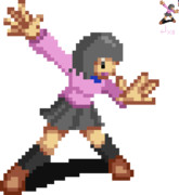 座間子をエグゼ調ドットにする