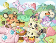 【ドット絵】ミミッキュスイーツパーティー【ポケモン】