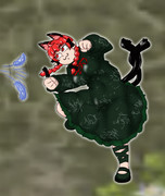 猫じゃらしでハッスルしている姿がロマサガのコマンド待機ポーズみたいになってしまったお燐ちゃんッ