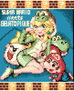 【ドット絵】ルームウェアピーチ姫&ベビーマリオ【ジェラピケ】