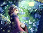 お月見の輝夜さん（リメイク）