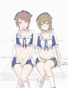 千雪さんと美優さんにチア衣装を着てもらった