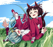 ウンスにローリングクラッチホールドをするニシノフラワー